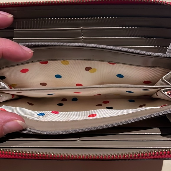 ♠️Kate Spade Large Zip Continental Wallet Deep Pink - Picture 10 of 16